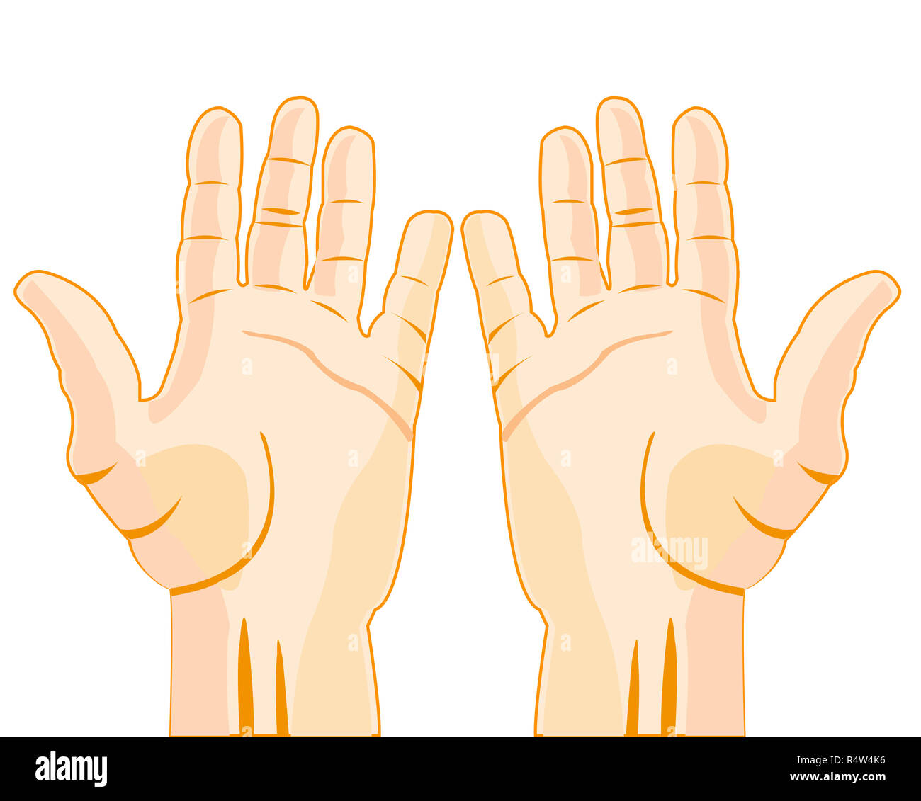 Palm stirata della persona Foto Stock