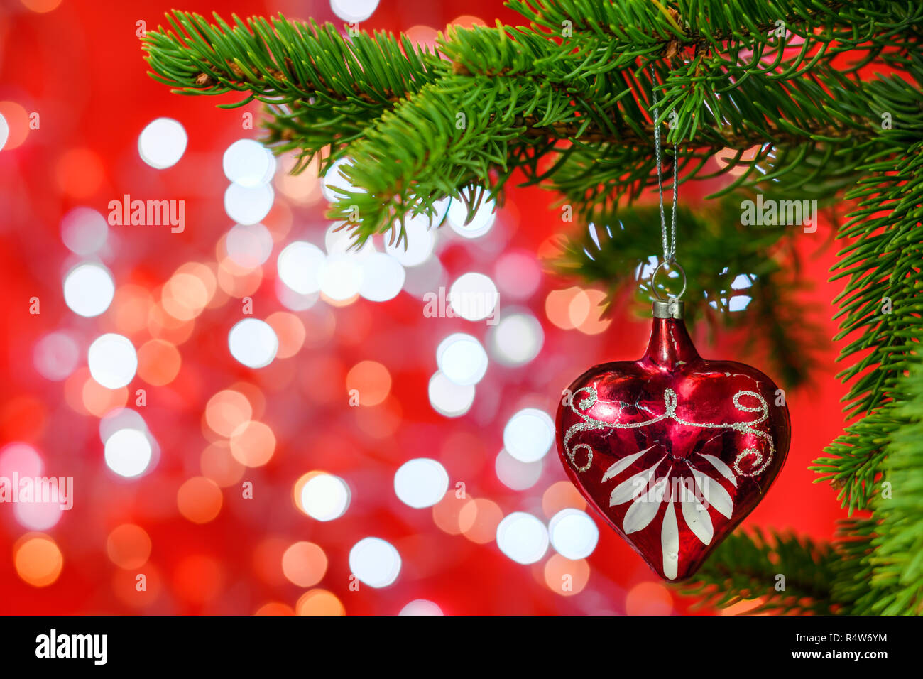 12 Ornamenti A Cuore Verde E Rosso Per Albero Di Natale - Decorazioni Fai Da Te In Plastica Con Corda Per Appendere