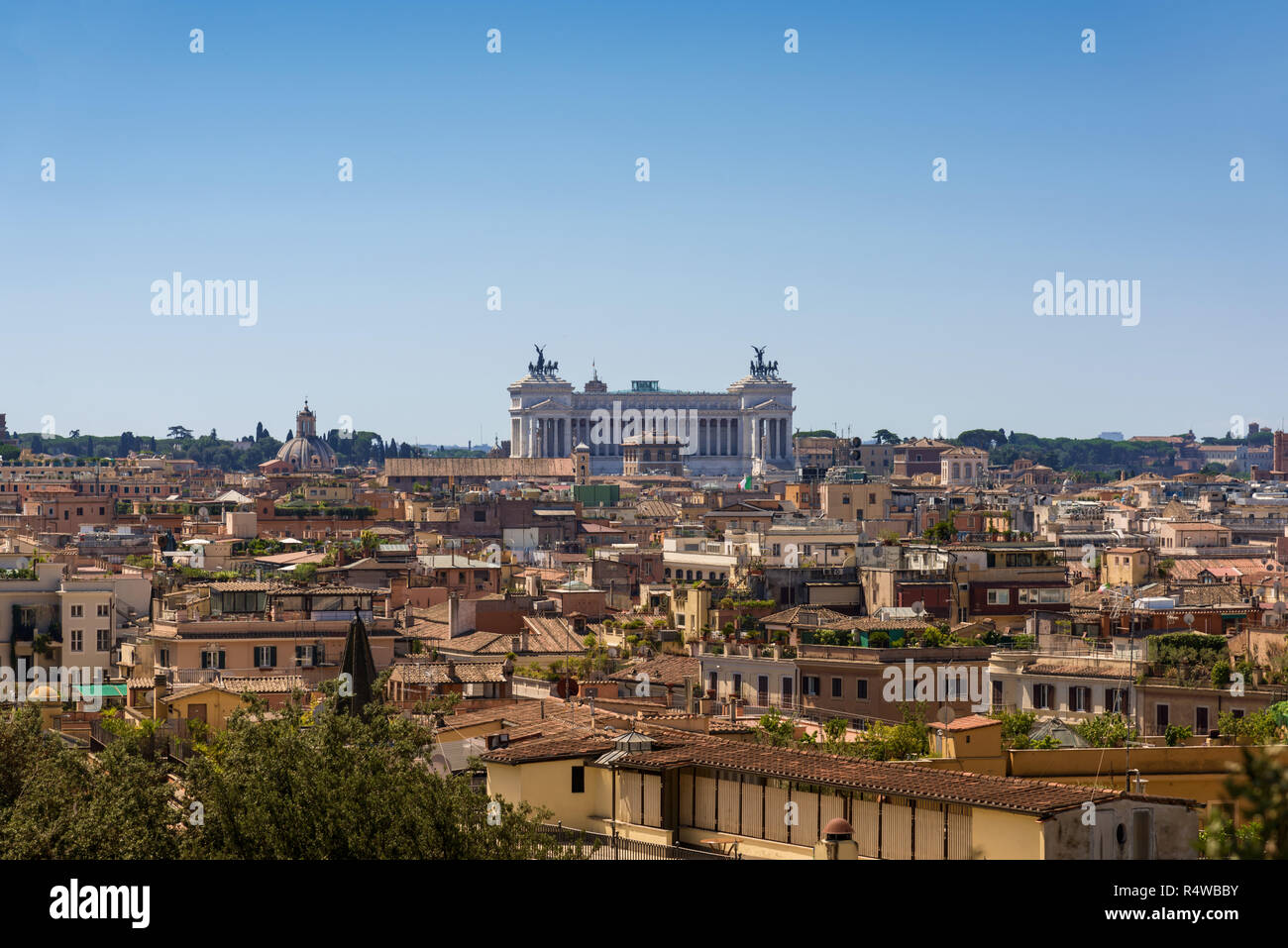 Vista dell Altare della Patria, Roma, Italia Foto Stock