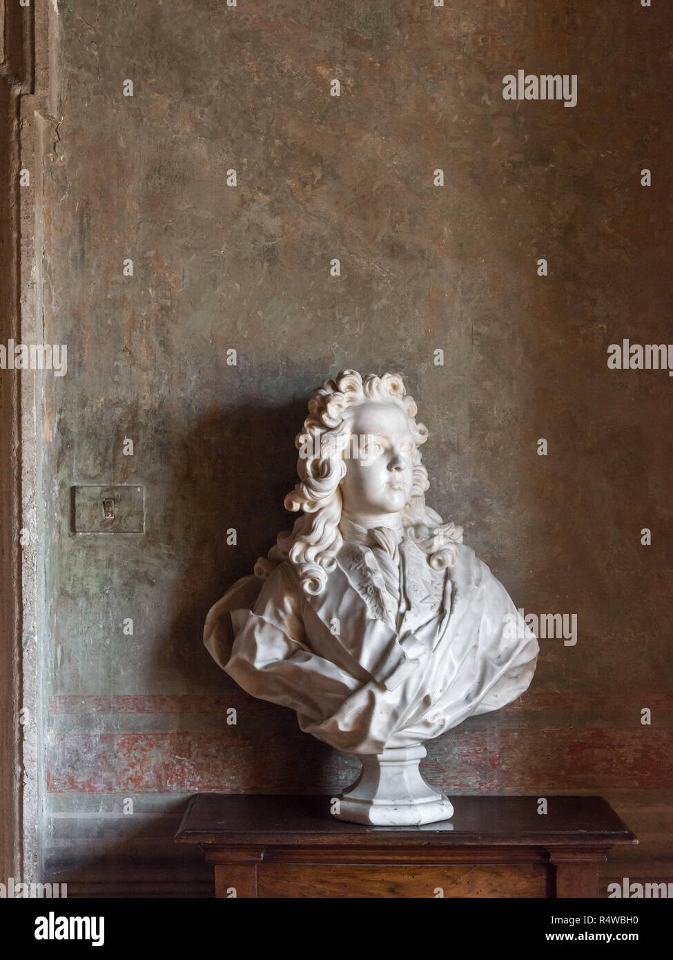 Busto in marmo, Villa Medici, Roma, Italia Foto Stock