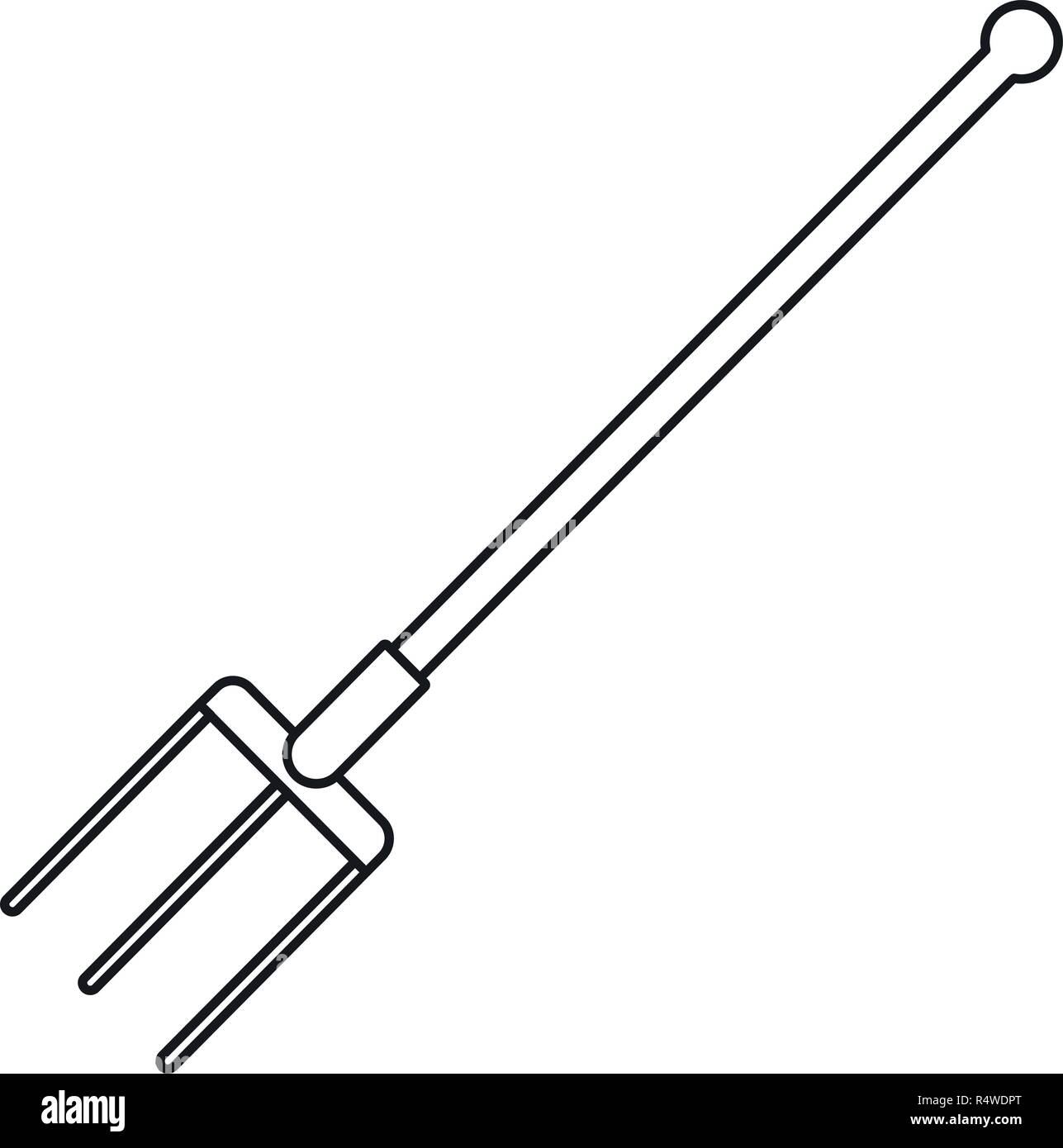 Agriturismo icona della forcella. Profilo azienda agricola forcella icona vettore per il web design isolato su sfondo bianco Illustrazione Vettoriale