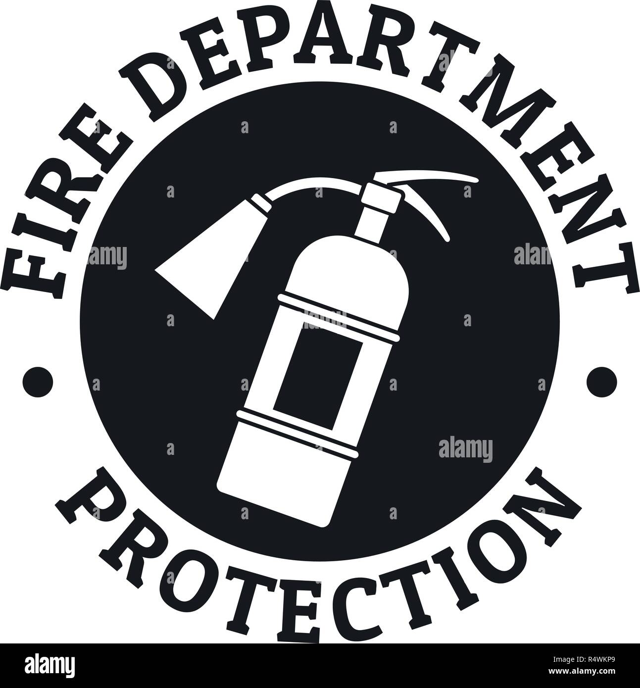 Vigili del fuoco logo di protezione. Semplice illustrazione dei vigili del fuoco di protezione logo vettoriali per il web design isolato su sfondo bianco Illustrazione Vettoriale