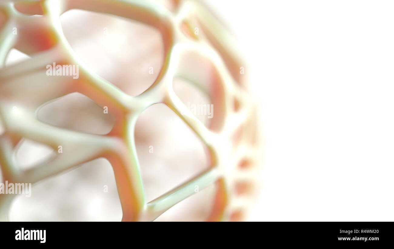 La scienza astratta sfondo. La struttura organica del concetto. 3D render illustrazione Foto Stock