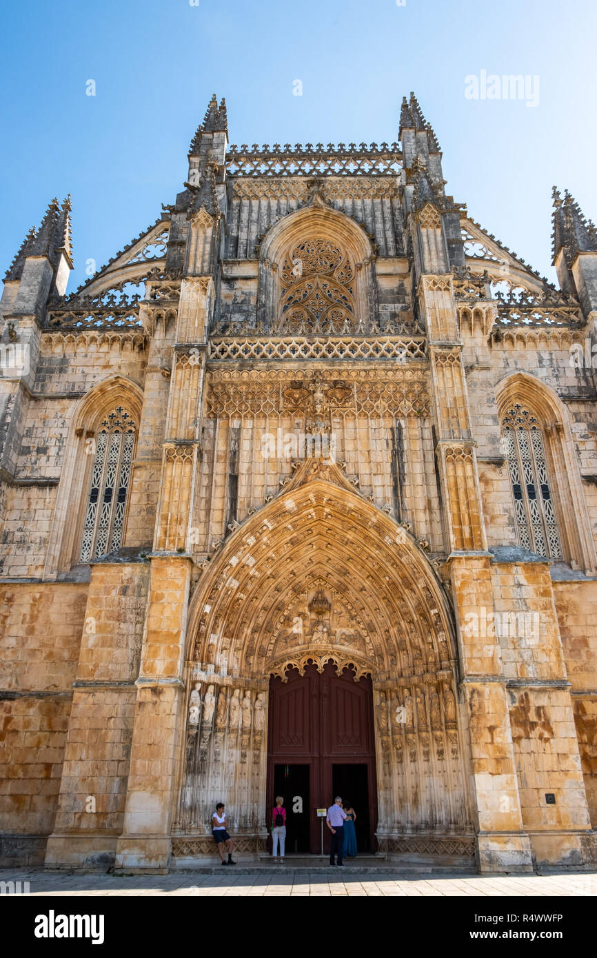 Dettagli del Monastero di Batalha Foto Stock