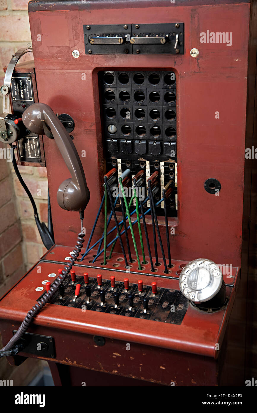 Vintage scambio telefonico Foto Stock