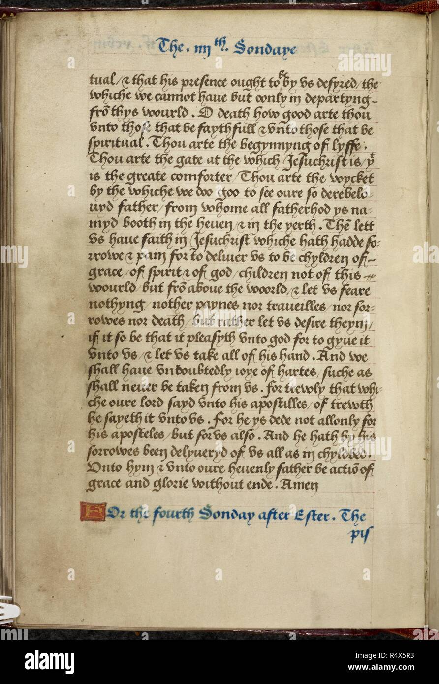 Le Epistole e i vangeli per cinquantadue settimane dell'anno. Le Epistole e i vangeli per cinquantadue settimane dell'anno. . Fonte: Harley 6561, f.98v. Foto Stock