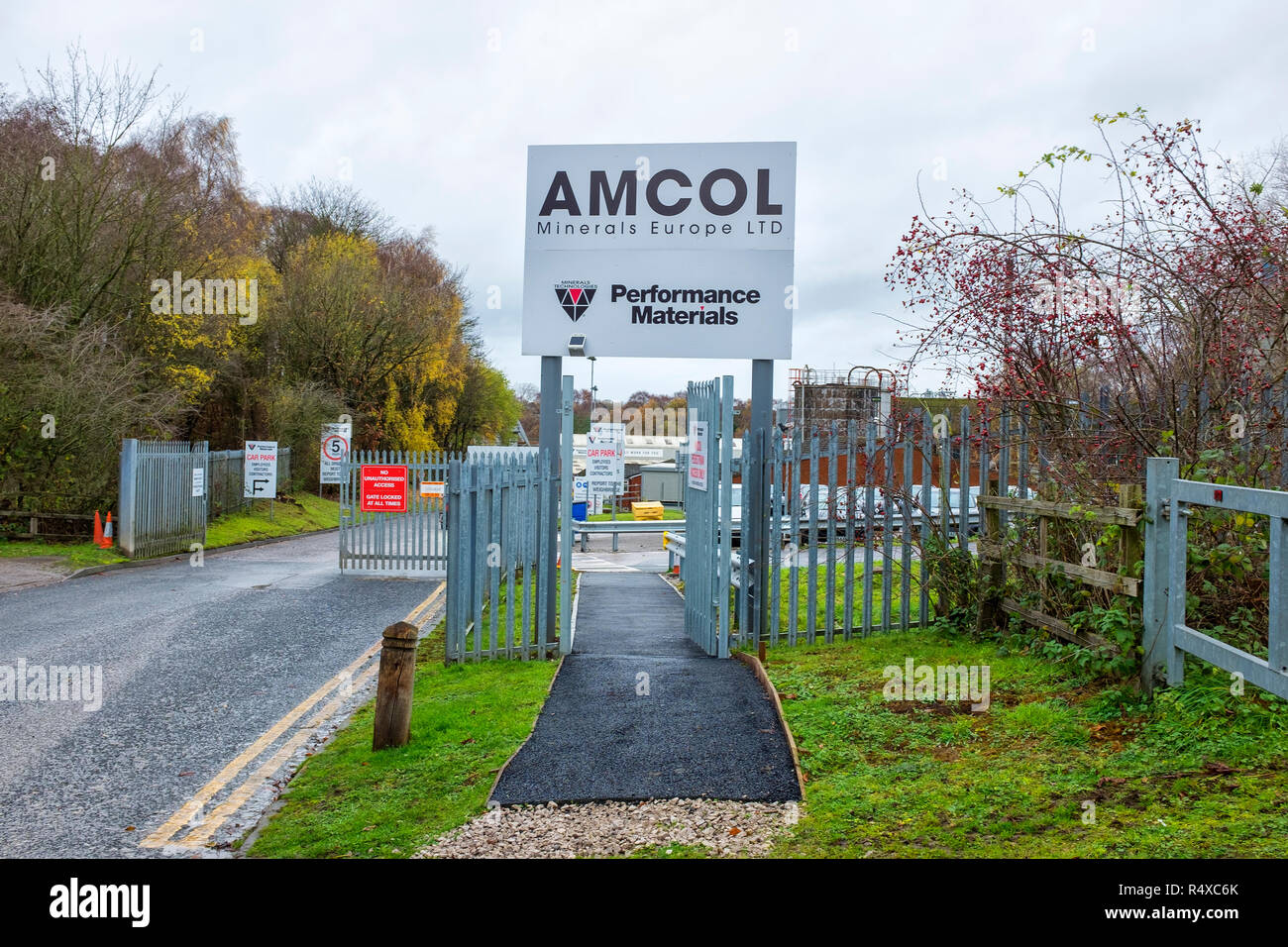 Amcol Minerals Europe Ltd in winsford cheshire REGNO UNITO Foto Stock