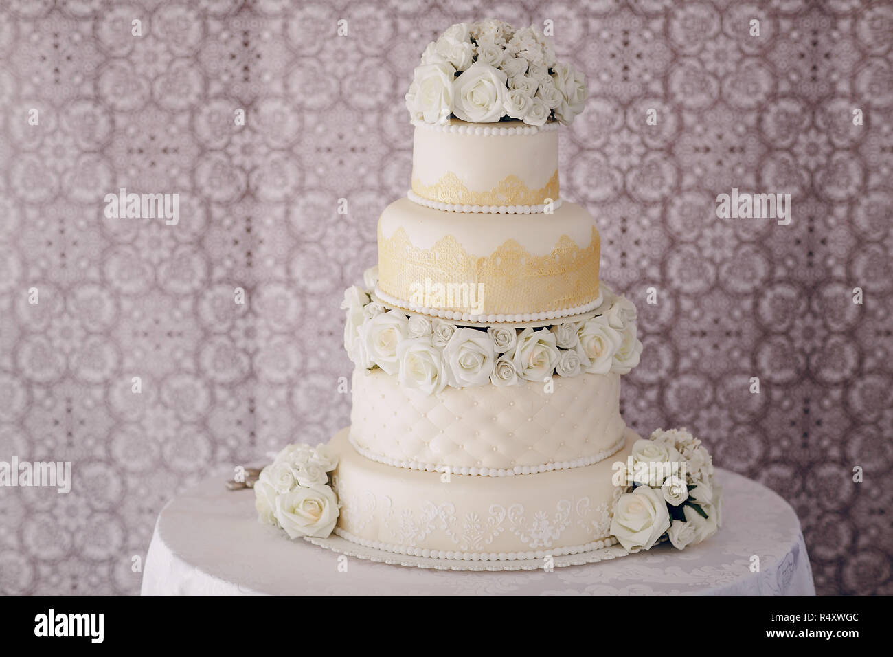 torta di cerimonia nuziale Foto Stock