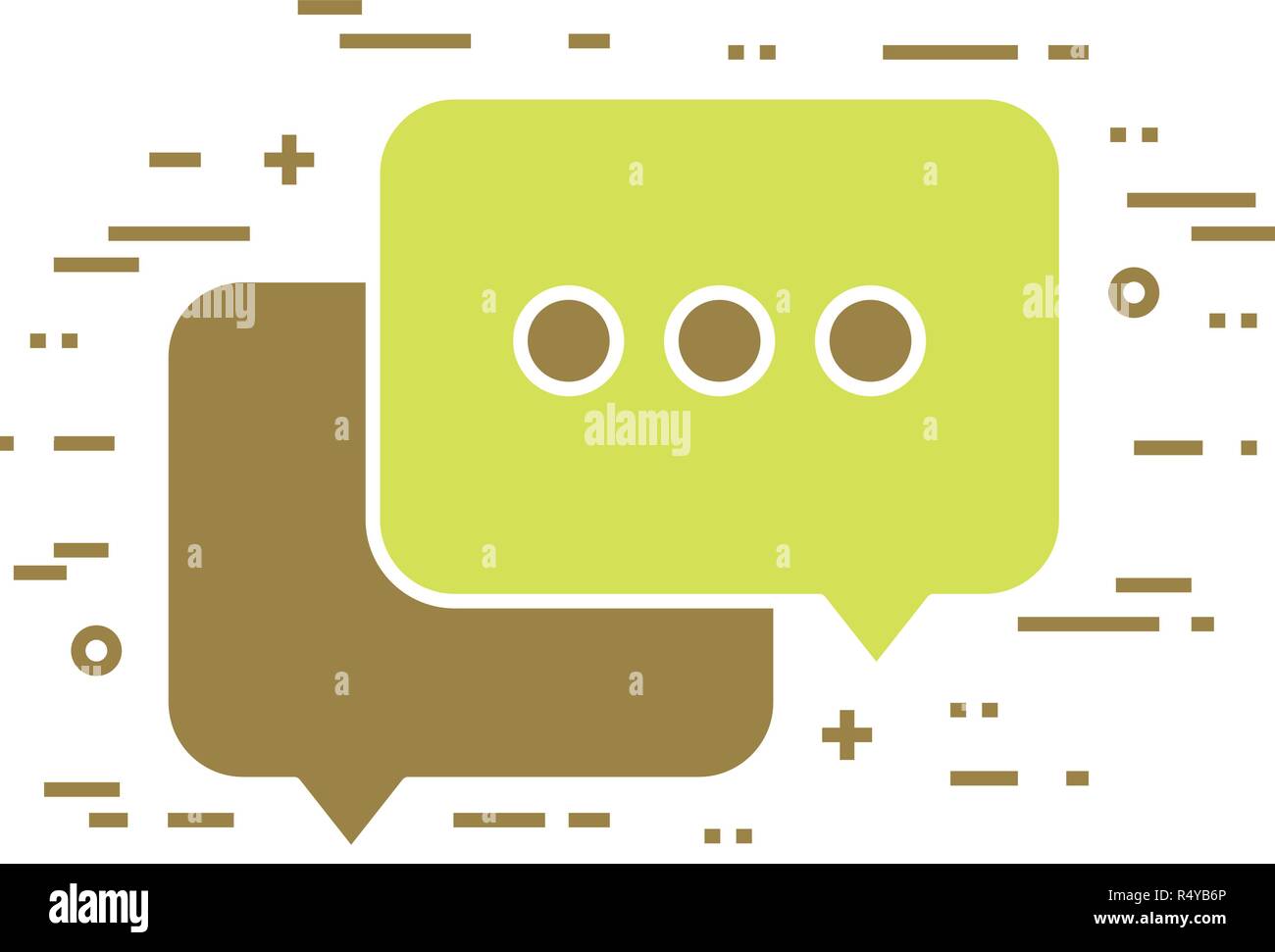 Design piatto il concetto di stile di chat Illustrazione Vettoriale