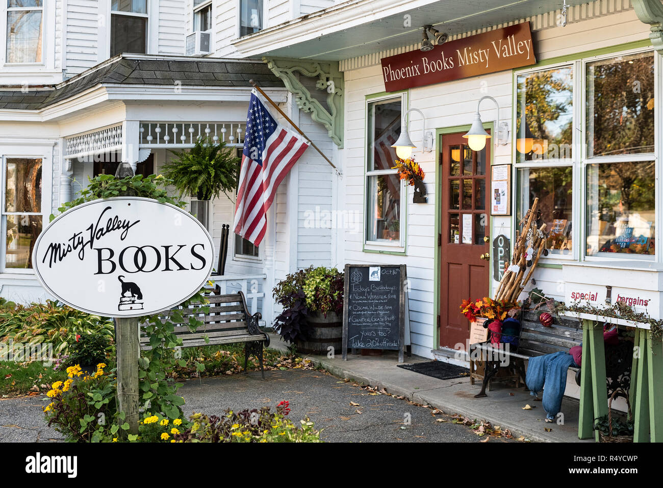 Affascinante bookstore, Chester, Vermont, USA. Foto Stock