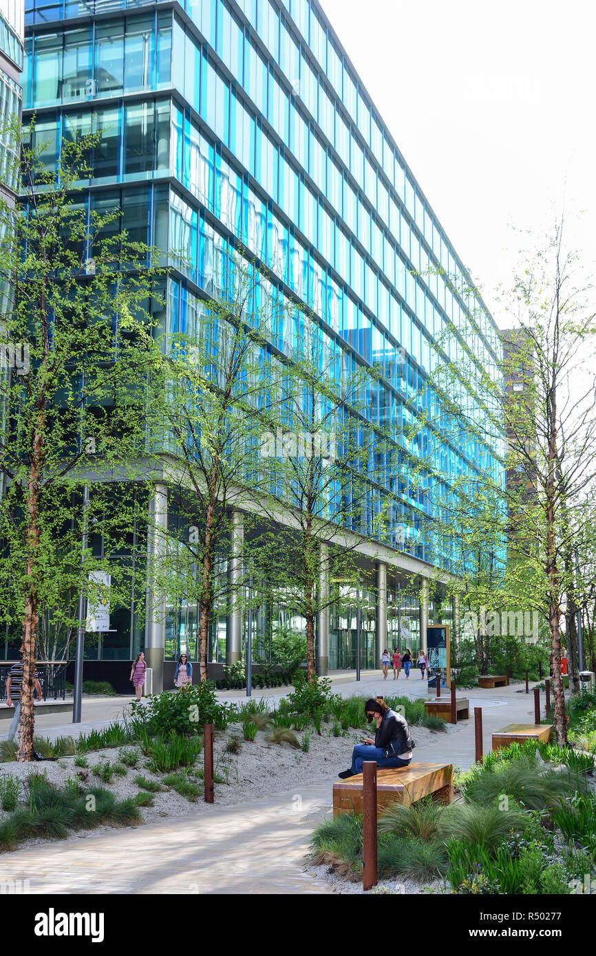 Moderno edificio di uffici, Paddington Central, Paddington, City of Westminster, Greater London, England, Regno Unito Foto Stock