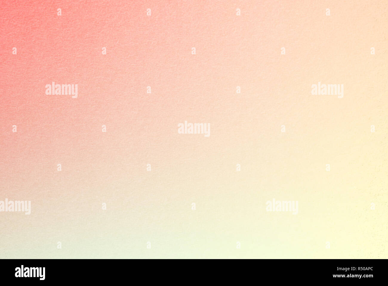 Pastello arcobaleno gradiente dello sfondo con carta acquerello texture, con Rosso, albicocca, Nyanza verde, crema di colore giallo Foto Stock