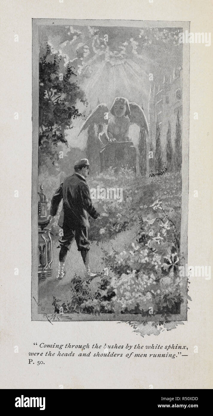 Proveniente attraverso le boccole dalla sfinge bianco erano la testa e le spalle di uomini in esecuzione." Una illustrazione da "La macchina del tempo". Museo: British Library. Foto Stock