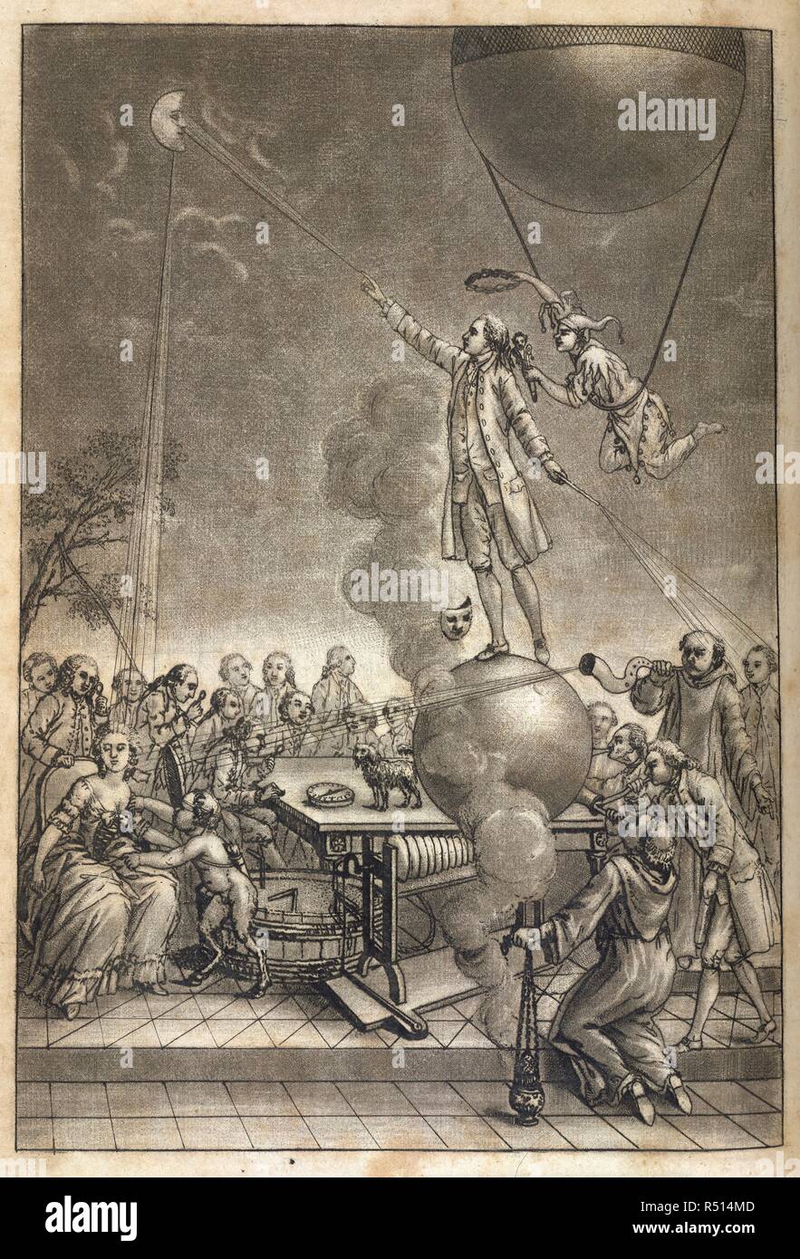 Esperimento. L'antimagnÃ©tisme ou origine, progrÃ¨s, dÃ©cadenza, r. Londres, 1784. Un esperimento di magnetismo. Immagine presa da L'antimagnÃ©tisme ou origine, progrÃ¨s, dÃ©cadenza, renouvellement et rÃ©futation du magnÃ©tisme animale. [J. J. Paulet.]. Originariamente pubblicato/prodotto in Londres, 1784. . Fonte: 1651/1401, opposta 113. Foto Stock