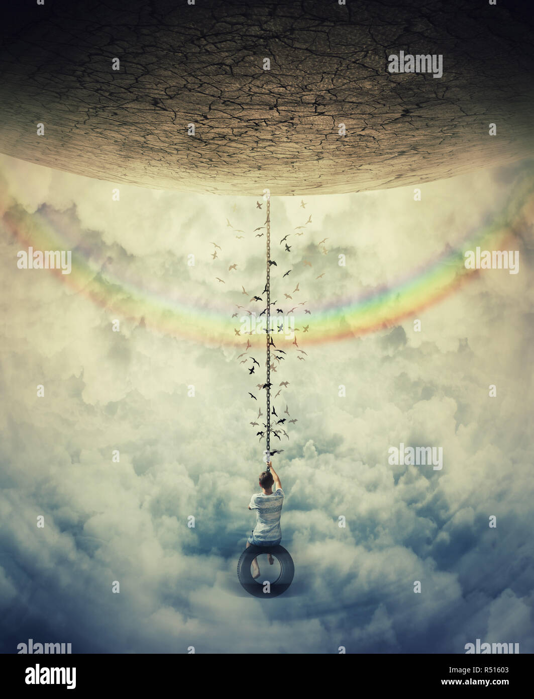 Ribaltare il Rainbow Foto Stock