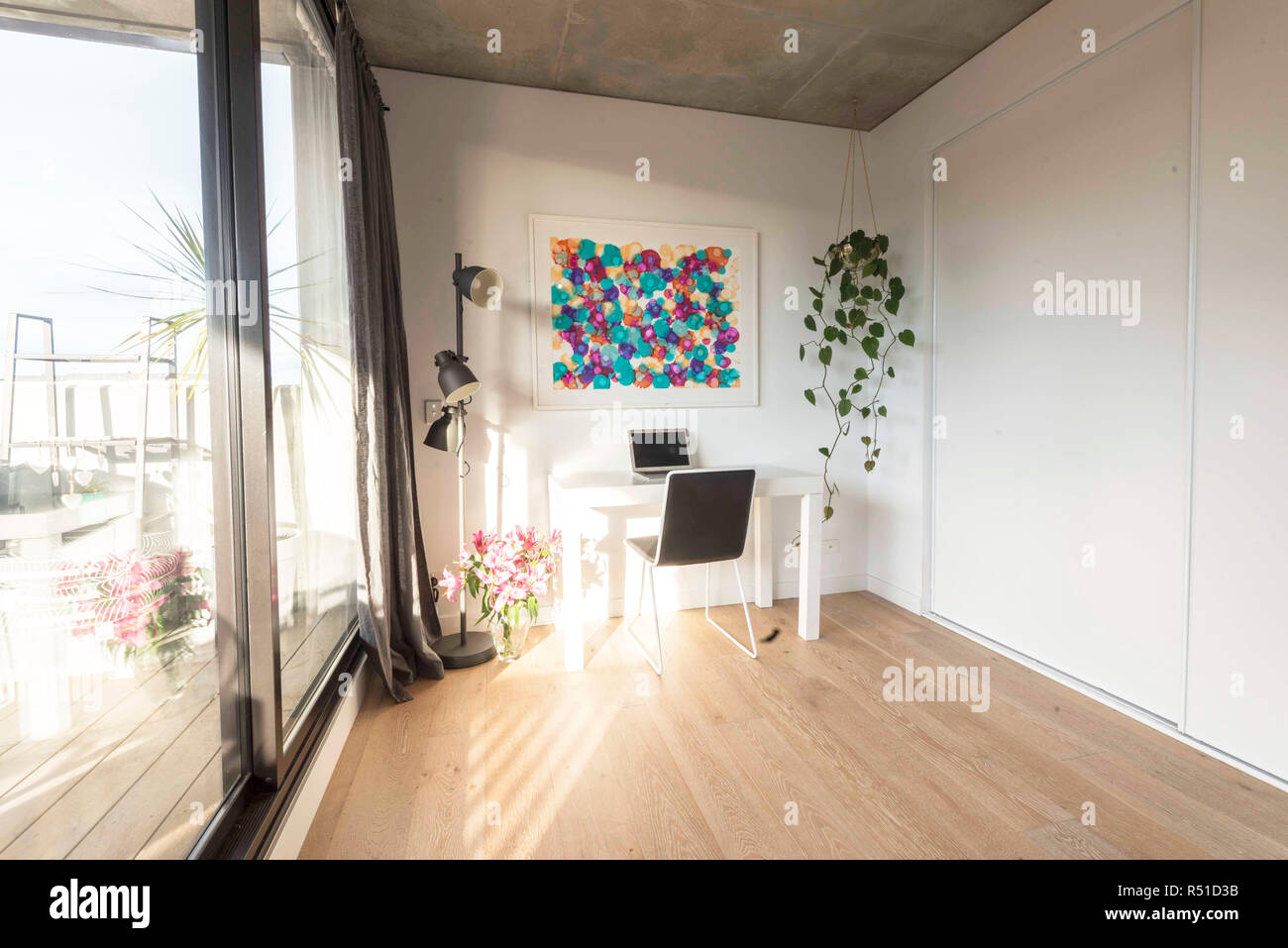 La stazione di lavoro a casa Foto Stock