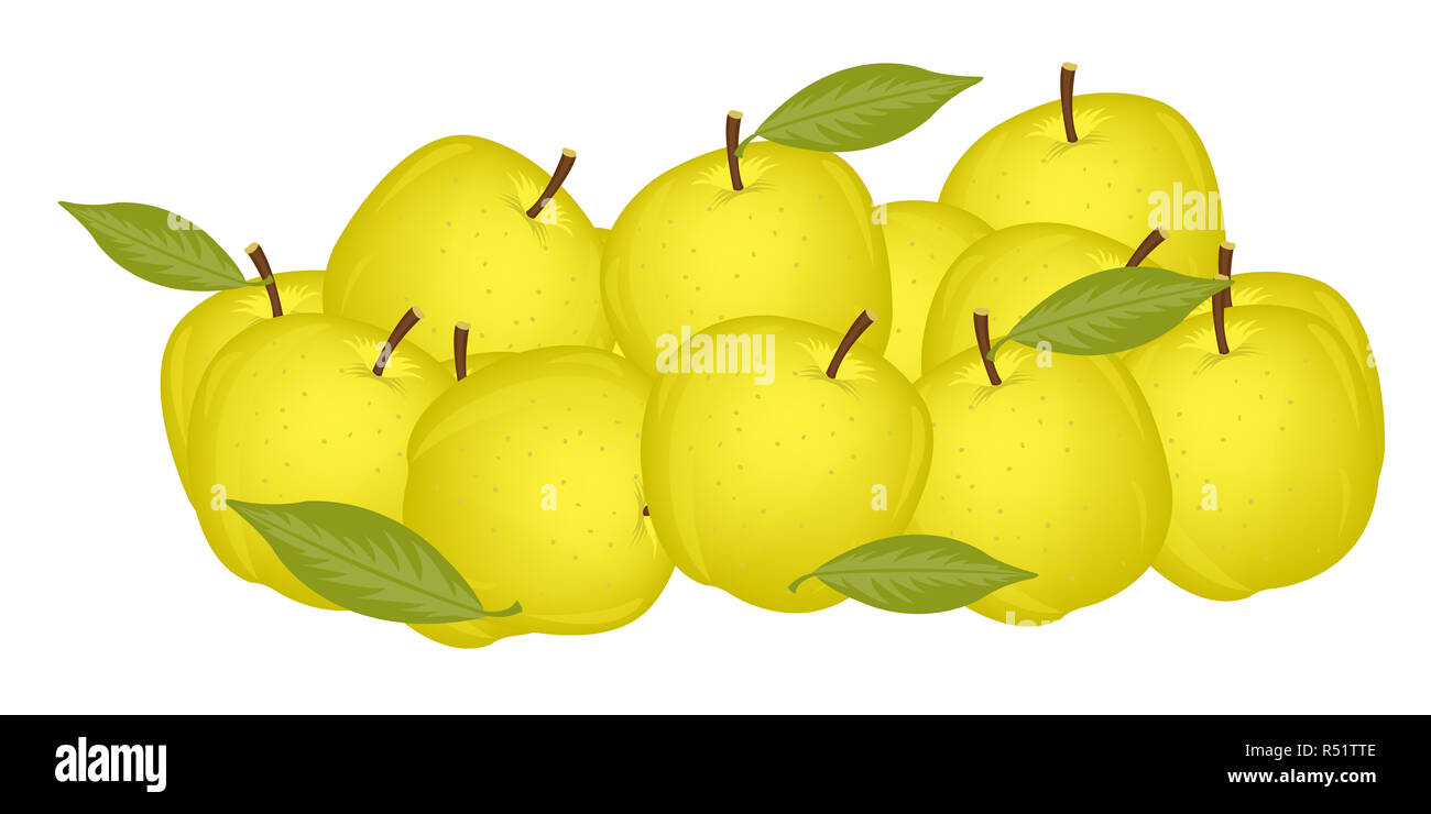 Piccolo cerchio giallo apple Foto Stock