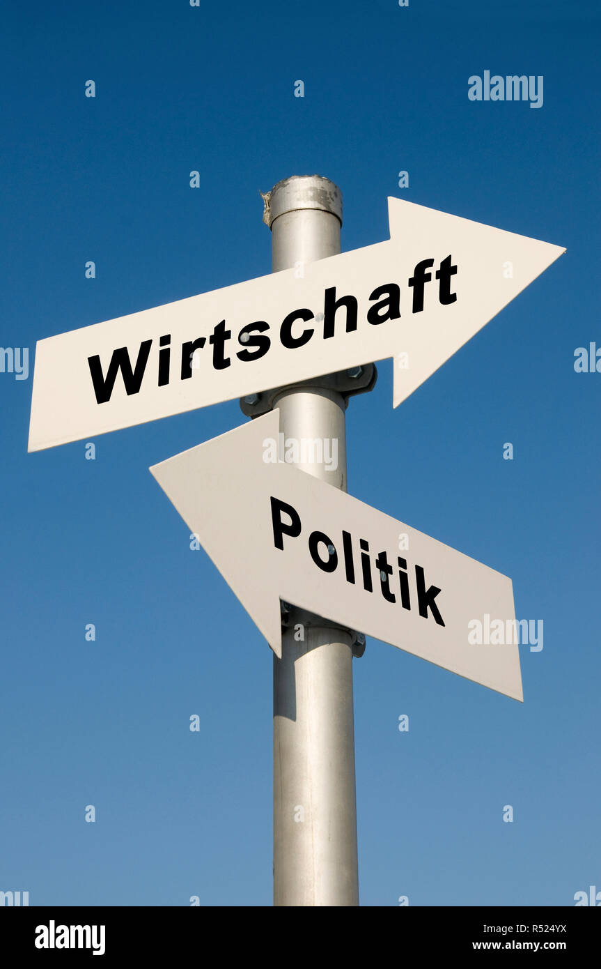 Economia e Politica - Foto di simbolo Foto Stock