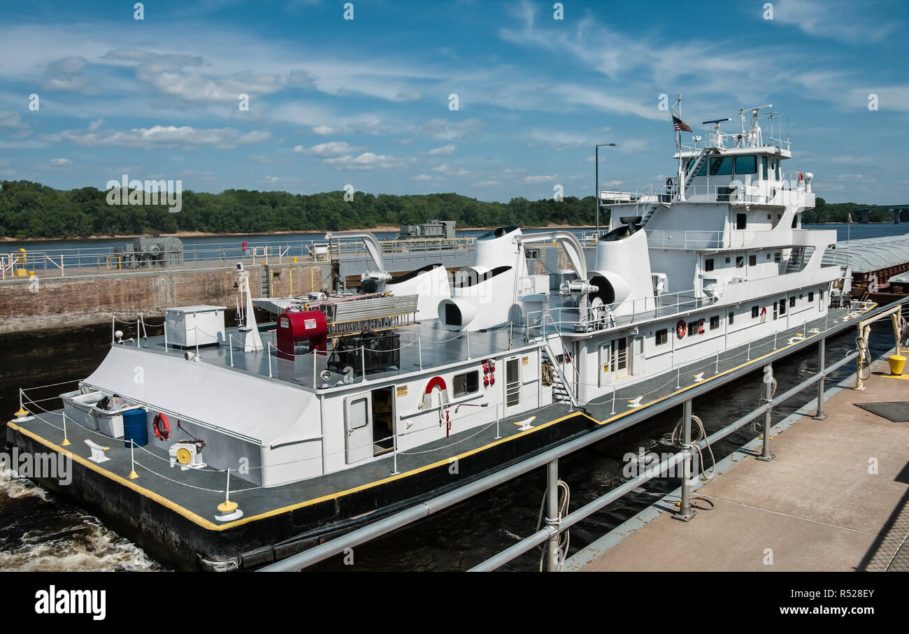 La Mississippi Barge Boat Foto Stock