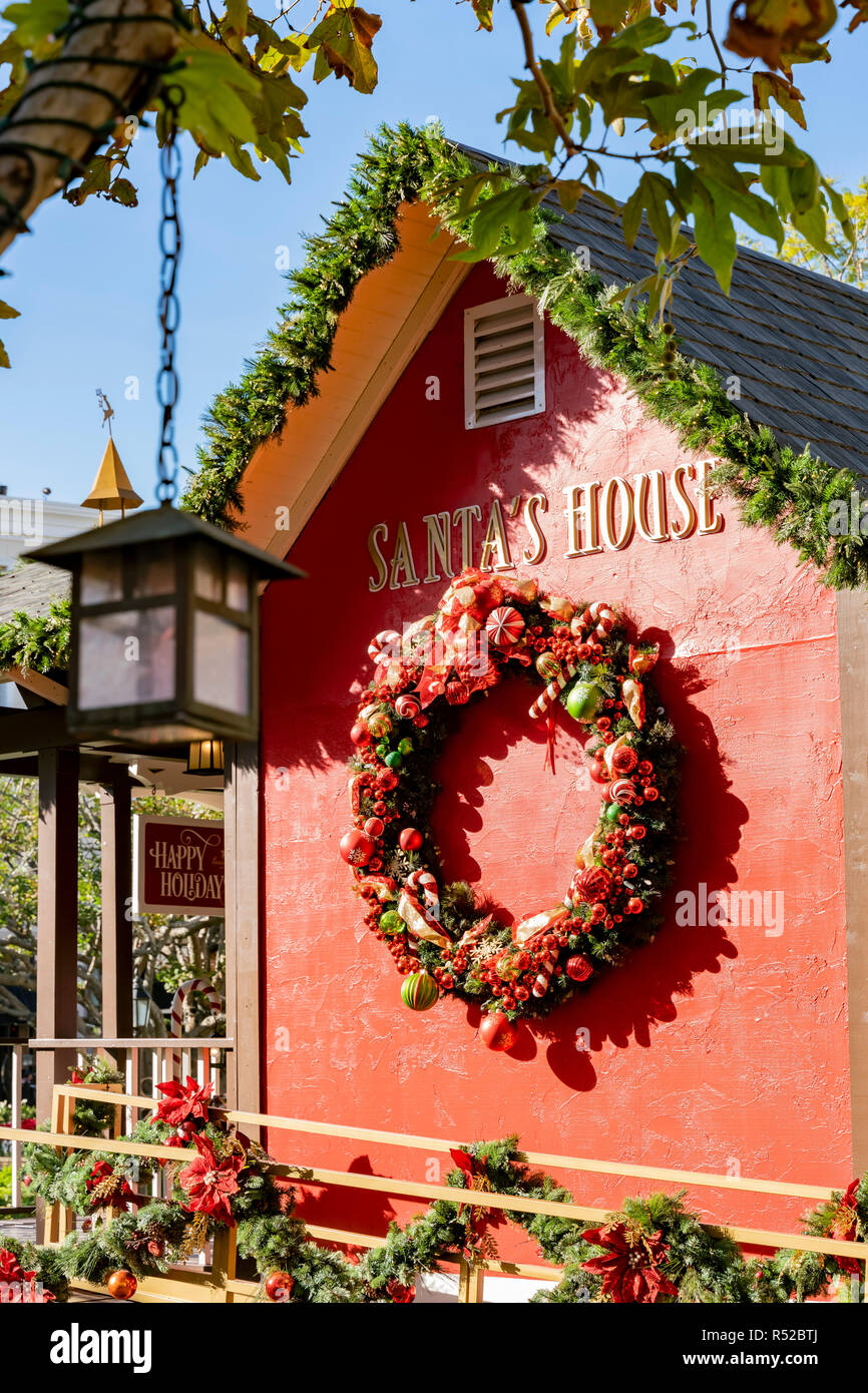 Los Angeles, NOV 26: Pomeriggio Vista del babbo natale casa in Americana a marca il Nov 26, 2018 a Los Angeles in California Foto Stock