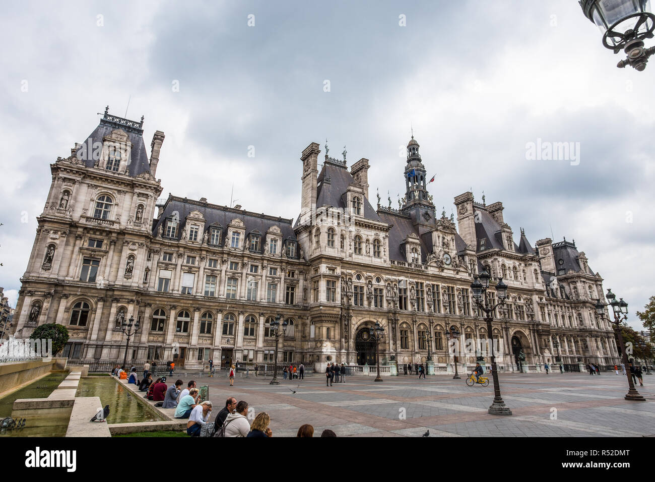 Parigi, Francia, 6 settembre 2018 - L' Hotel de Ville, il municipio di Parigi, Francia. Questo edificio è sede della città di Parigi, nell'amministrazione. Foto Stock