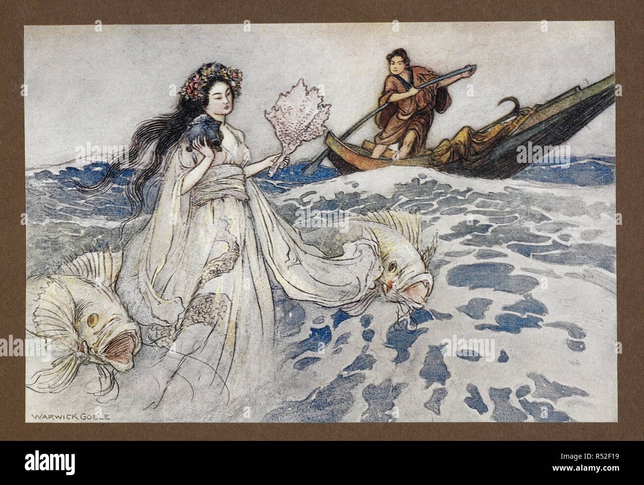 Urashima. Green Willow e altri Japanese Fairy Tales ... Con quaranta illustrazioni a colori da Warwick Goble. (Edizione de luxe.). Londra : Macmillan & Co., 1910. Fonte: LR.26.d.7 rivolta verso la pagina 209. Autore: Goble, Warwick. James, Grazia. Foto Stock