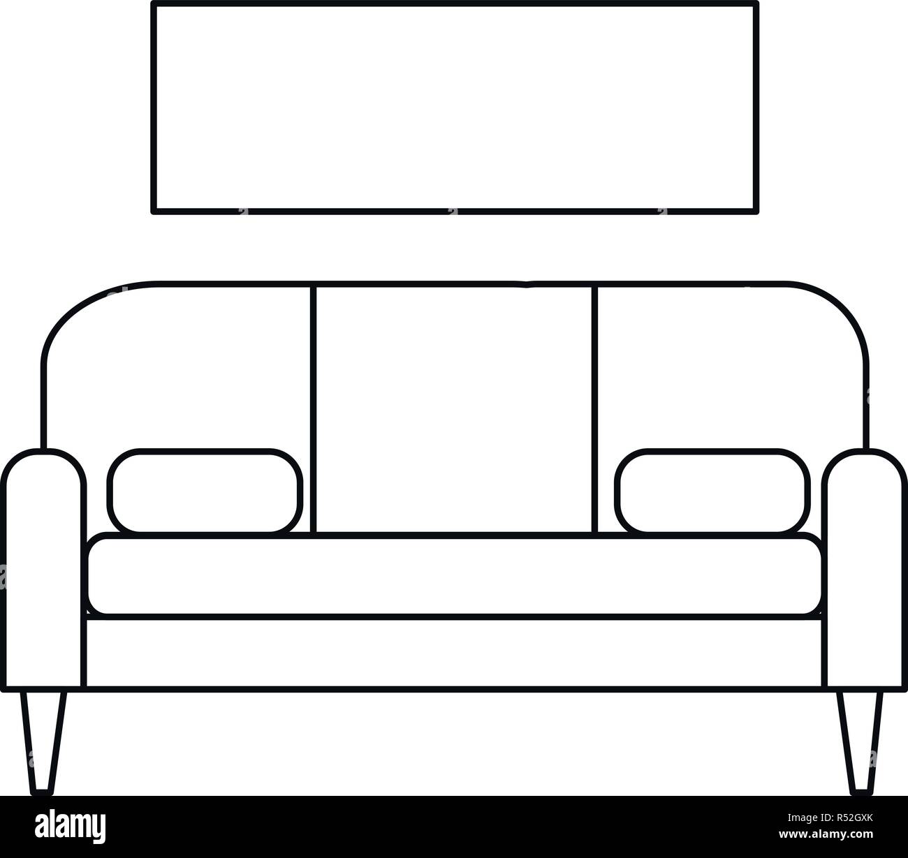 Salotto divano icona. Schema Illustrativo del salotto divano icona  vettoriali per il web design isolato su sfondo bianco Immagine e Vettoriale  - Alamy