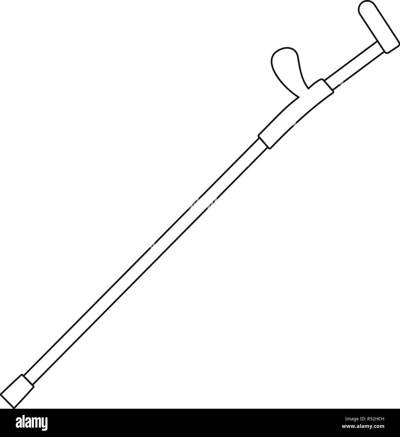 Moderno bastone icona. Illustrazione di contorno della moderna bastone icona vettoriali per il web design isolato su sfondo bianco Illustrazione Vettoriale