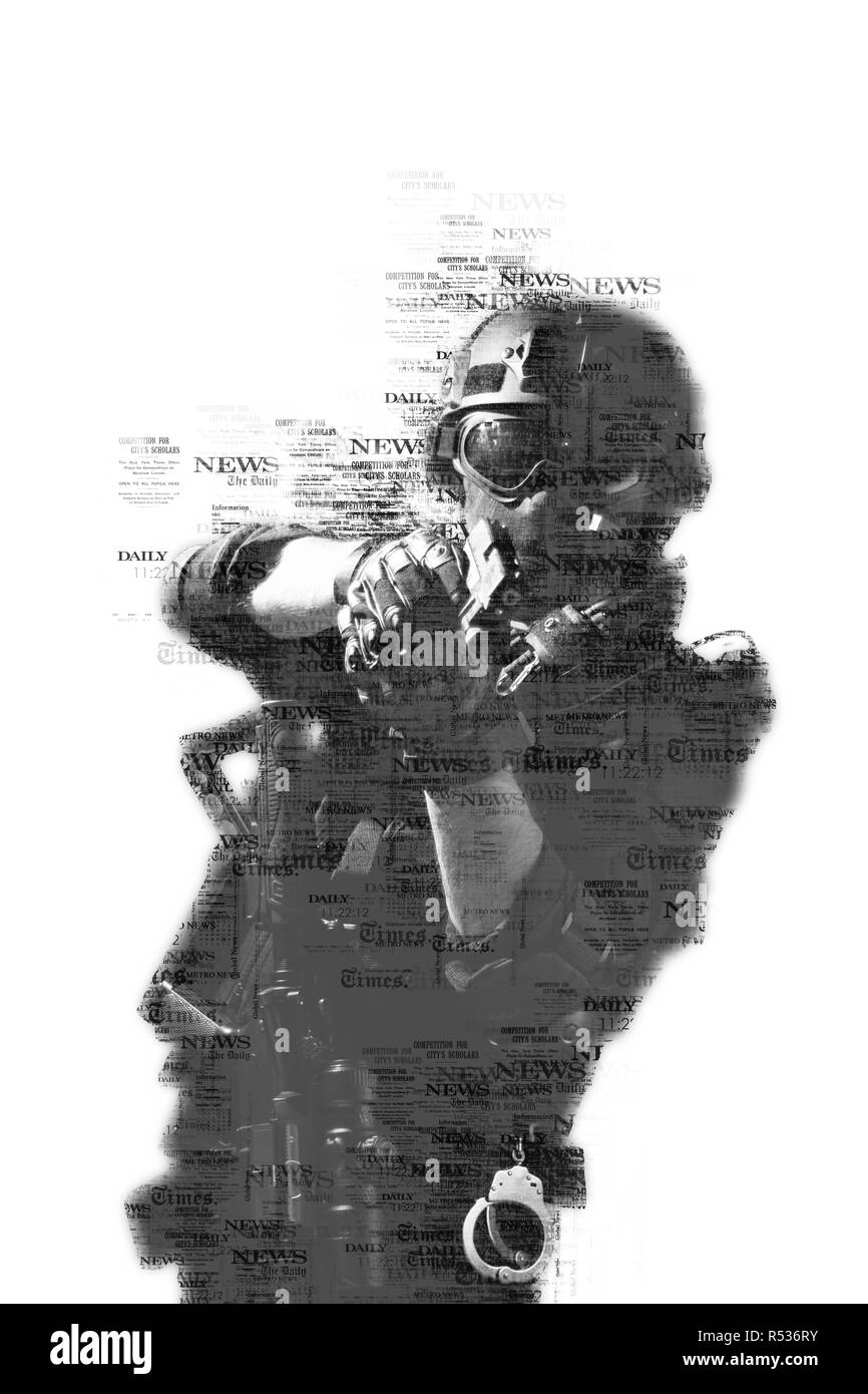 Le forze speciali di polizia militare, swat membro del team Foto Stock