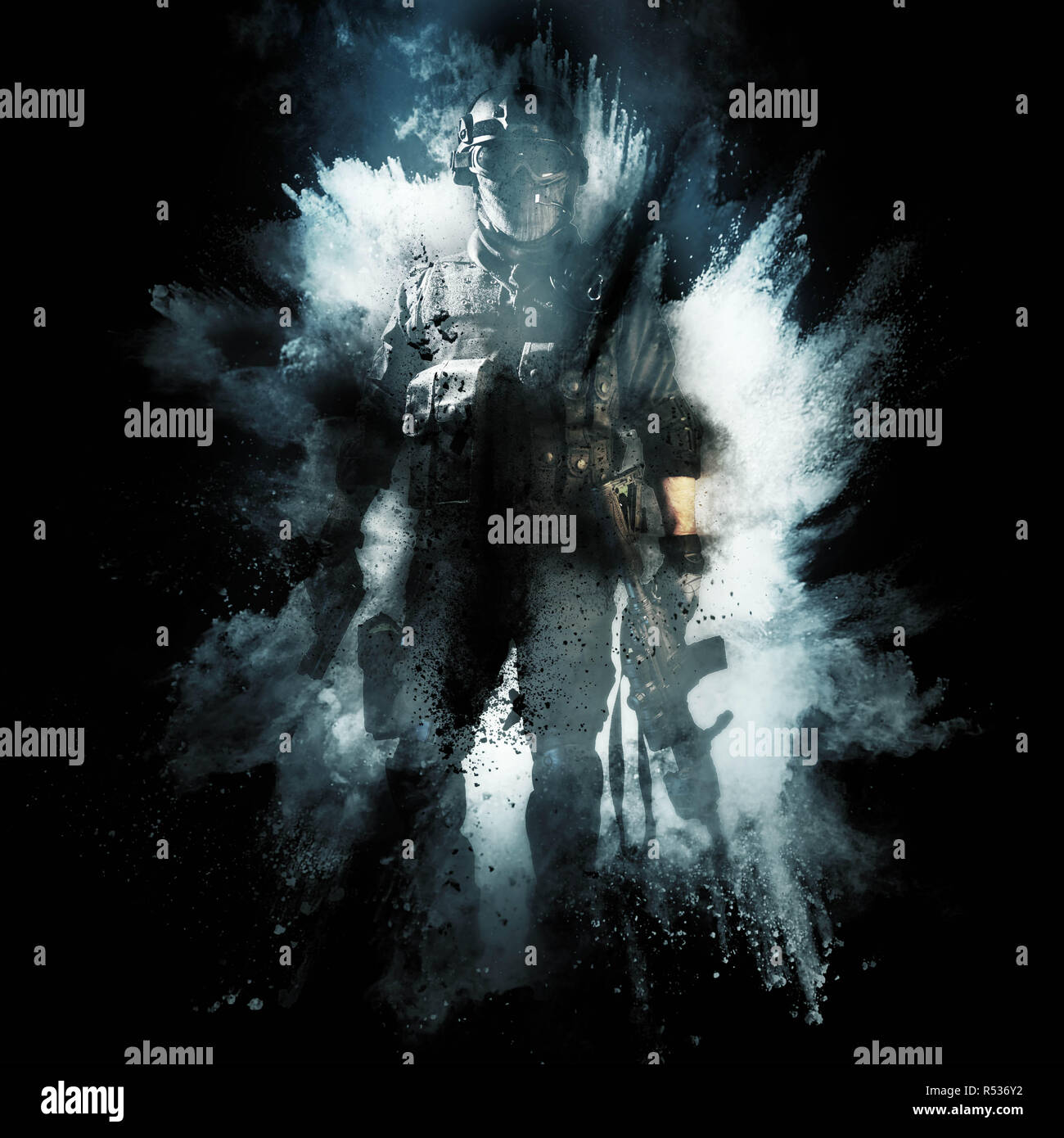 Le forze speciali di polizia militare, swat membro del team Foto Stock