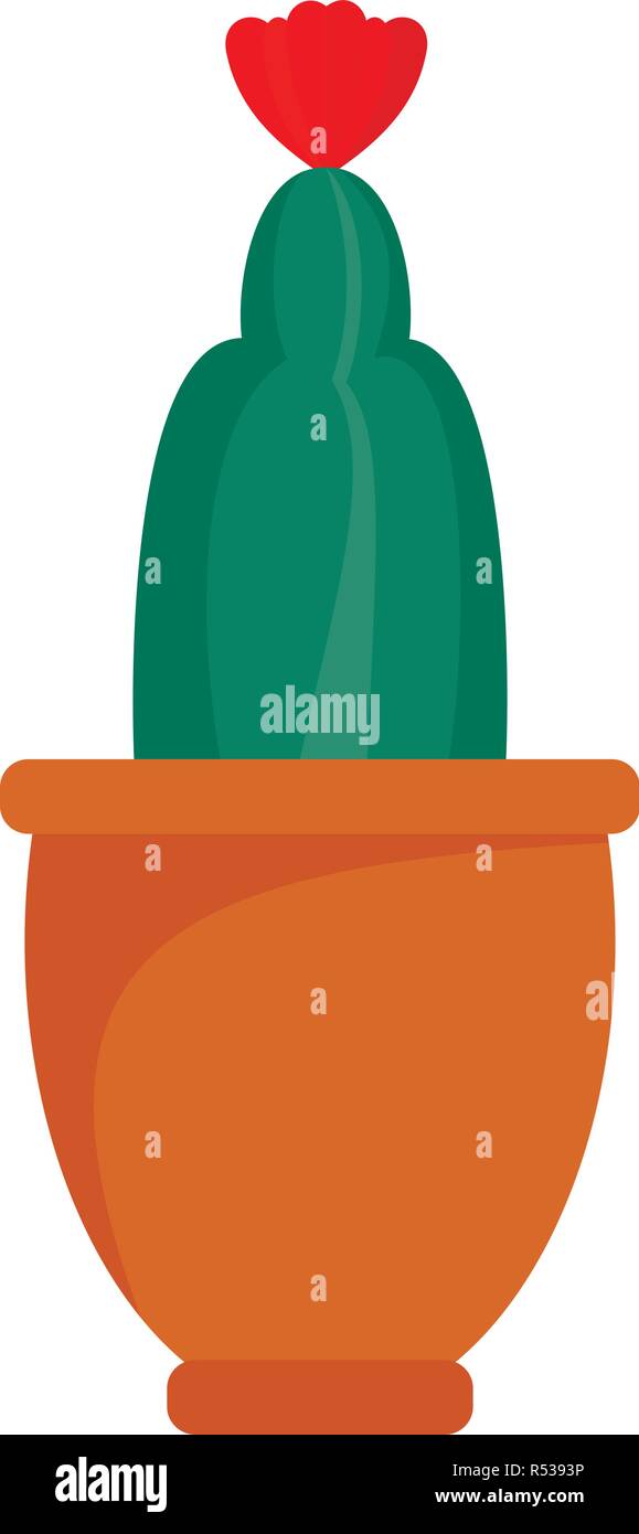 Fiore di Cactus icona. Illustrazione piana di cactus fiore icona vettoriali per il web design Illustrazione Vettoriale