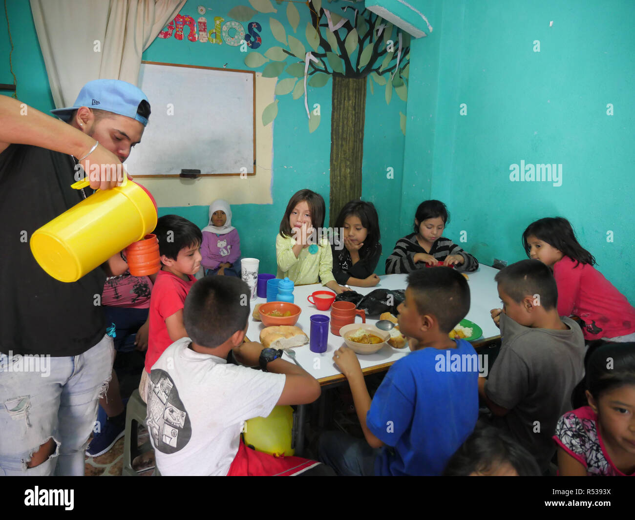 GUATEMALA - Sean Sprague photo Caminando por La Paz, Maryknoll progetto di affiliazione il supporto di bambini poveri di Città del Guatemala il Barrio 18. Servire de Foto Stock