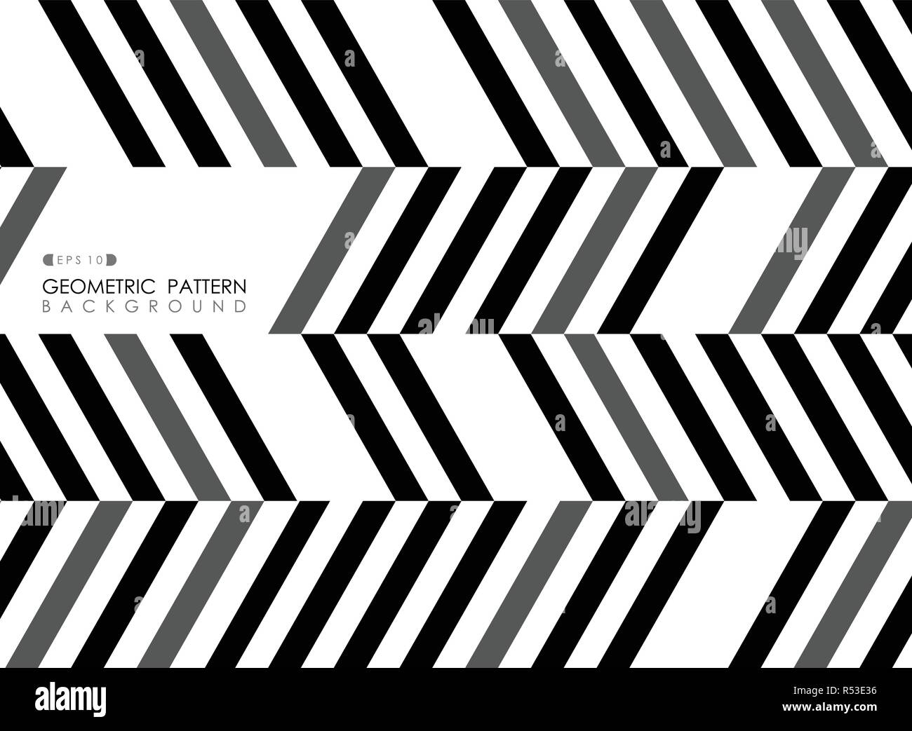 Abstract della striscia di linea grigio nero modello bianco op art sfondo, EPS vettoriali10 Illustrazione Vettoriale