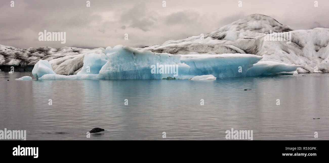 Il Jokulsarlon laguna glaciale in Islanda - Islanda Foto Stock