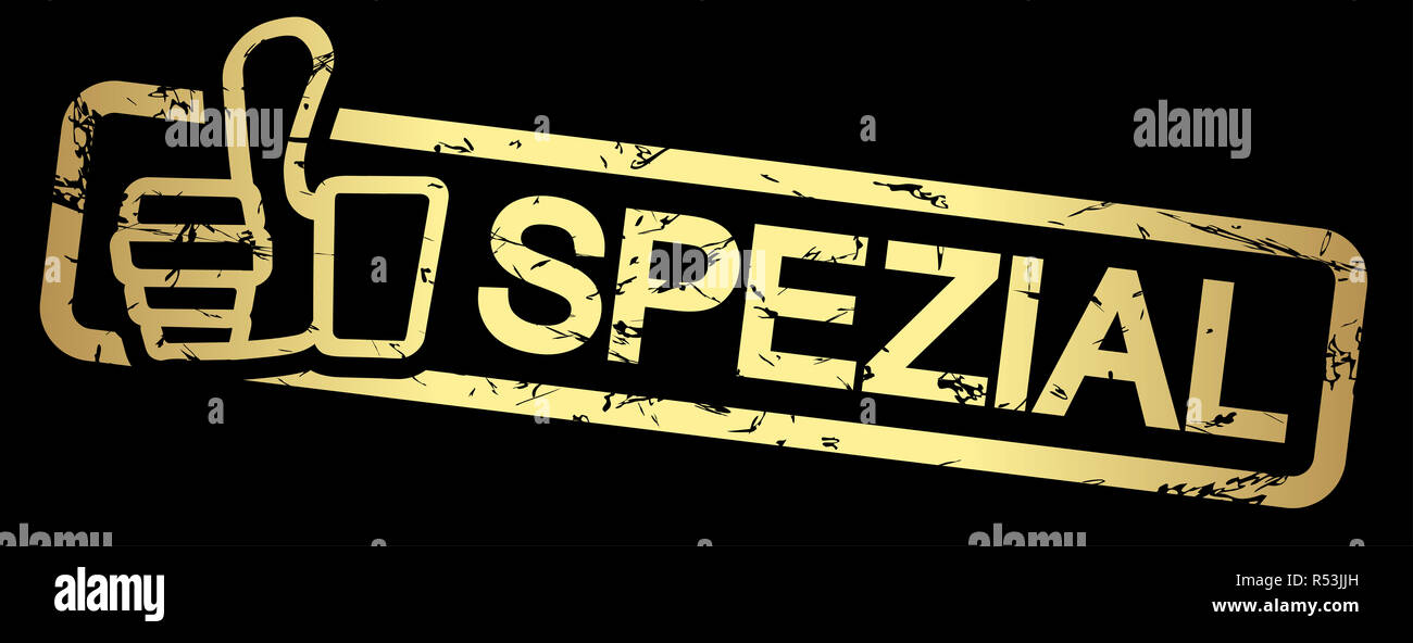 Oro speciale timbro Foto Stock