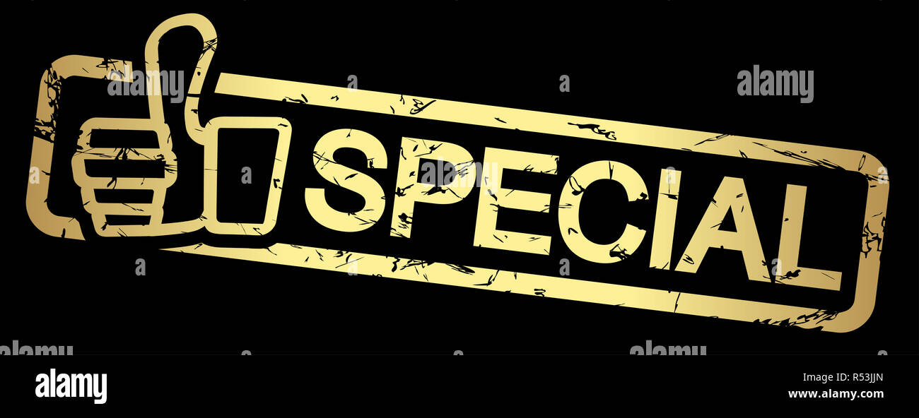 Oro speciale timbro Foto Stock