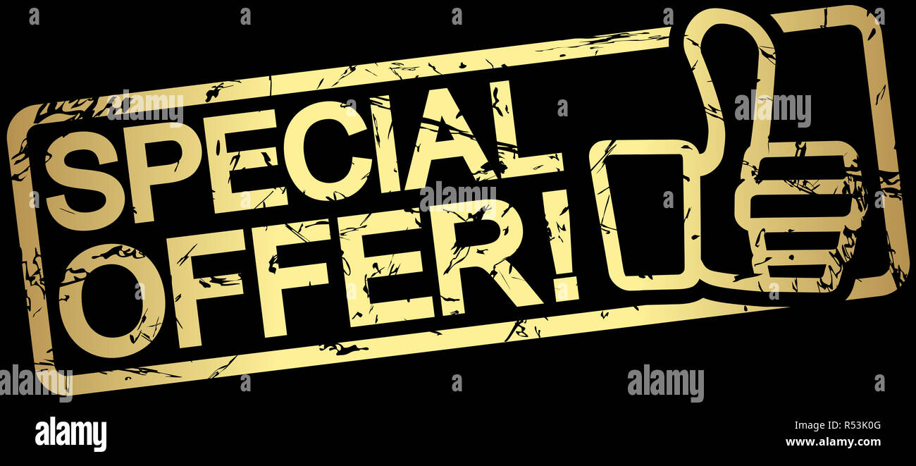 Timbro d'Oro Offerte speciali! Foto Stock