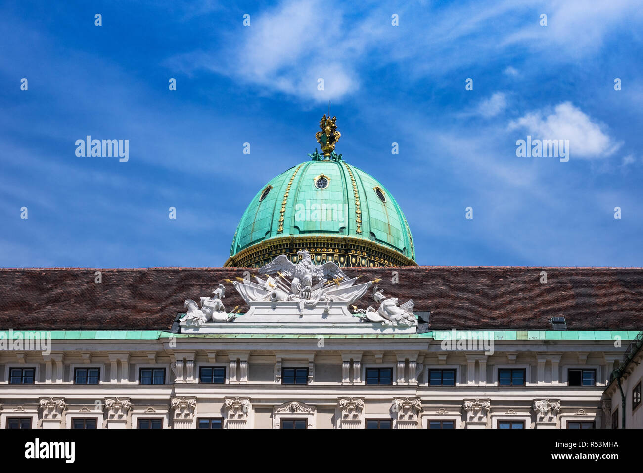 Hofburg,michaelertrakt con cupola Foto Stock