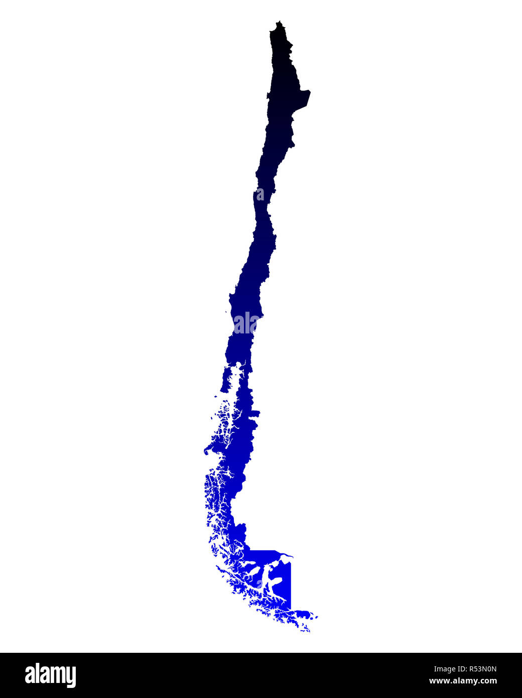 Mappa del Cile Foto Stock