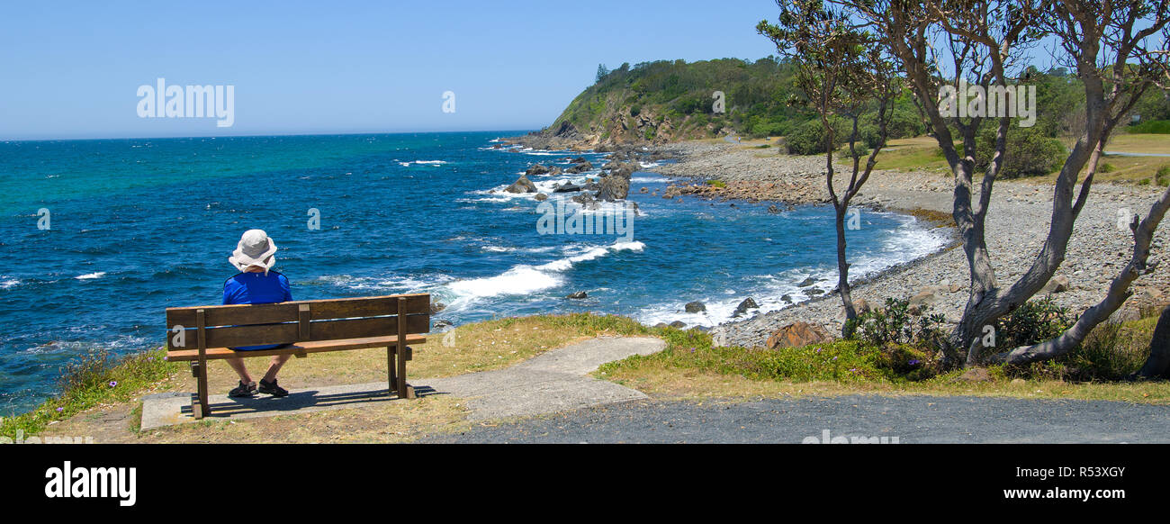 Un reteat costiere nella campagna australiana Foto Stock