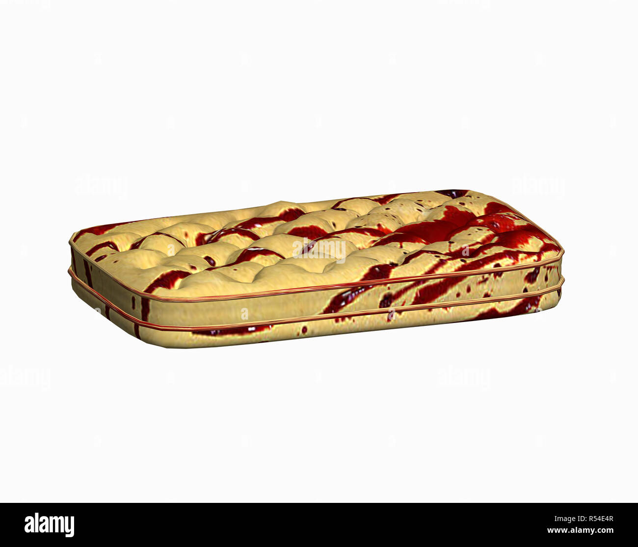 Intriso di sangue materasso Foto stock - Alamy