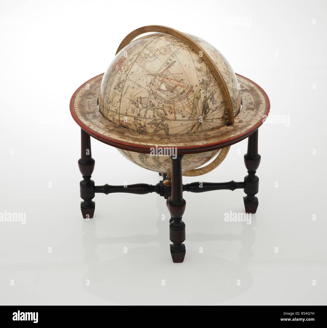 Globo celeste. Il globo celeste ... realizzato da W. Bardin, ecc. Londra : Harrison & Co., 1785. Descrizione fisica: 230 mm di diametro. Fonte: Mappe G.8a. Foto Stock