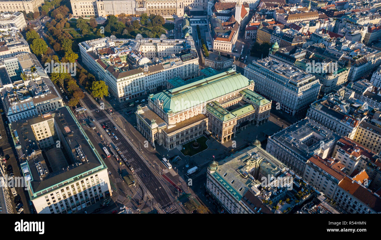 Wiener Staatsopera, Opera di Vienna, Vienna, Austria Foto Stock