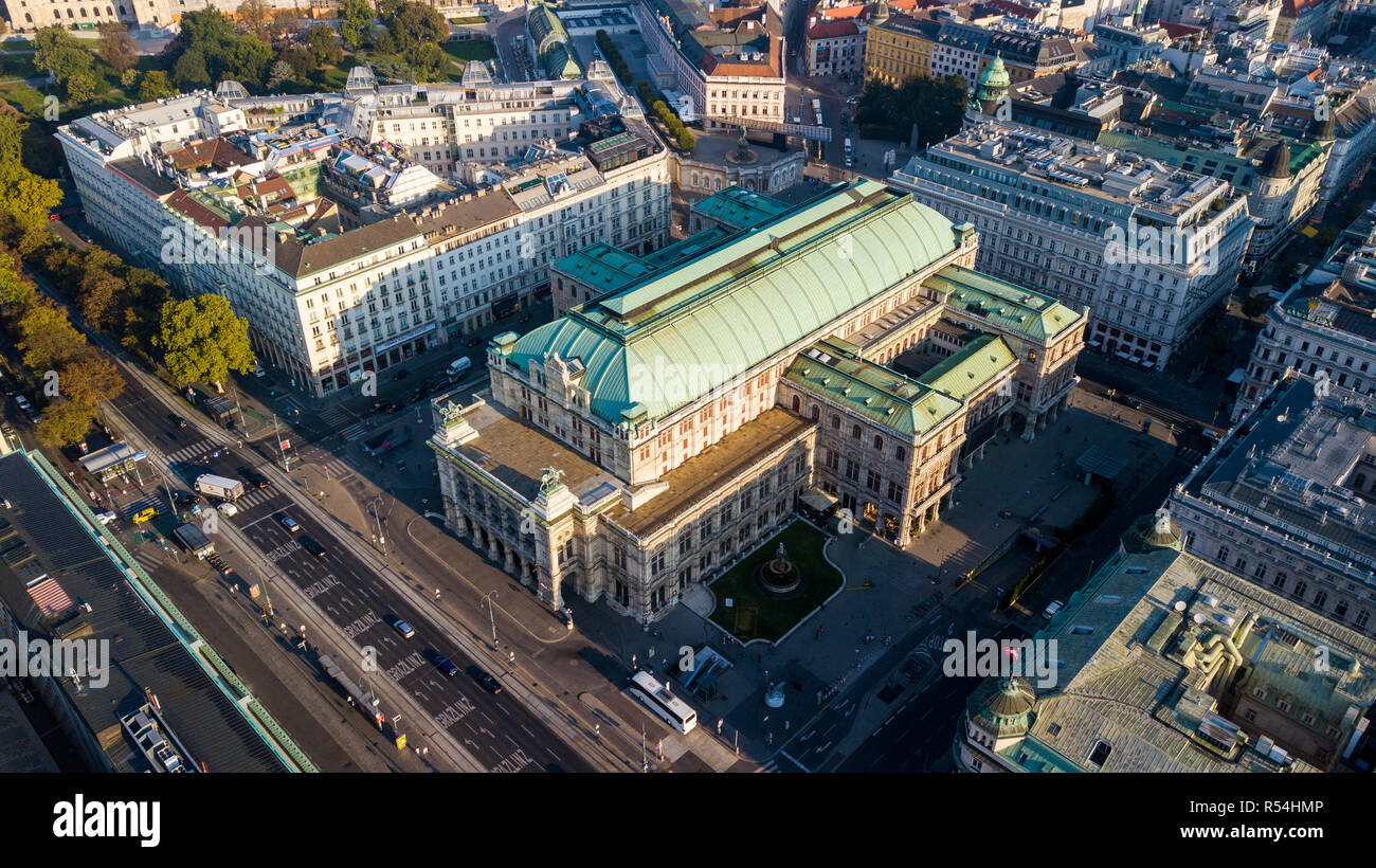Wiener Staatsopera, Opera di Vienna, Vienna, Austria Foto Stock