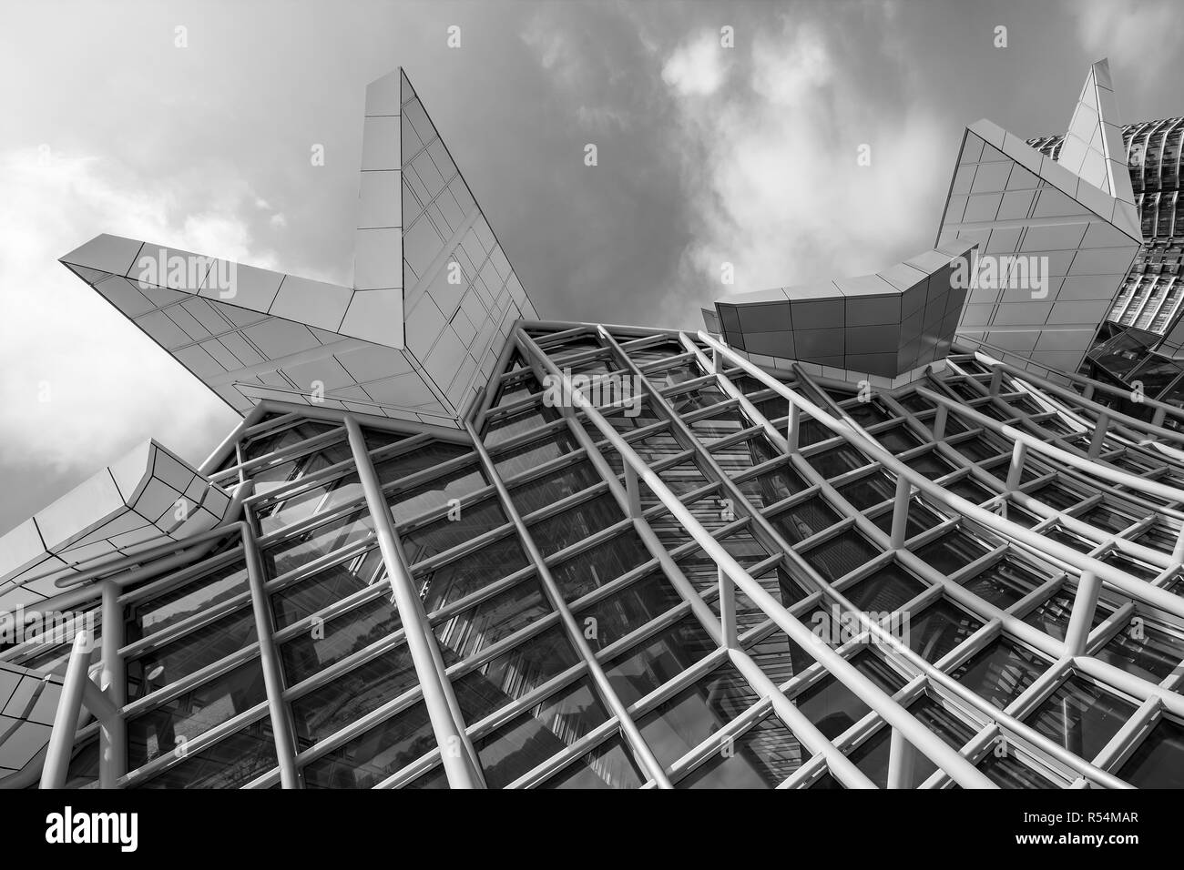 West Kowloon, Hong Kong - 19 Novembre 2018: entrata principale del West Kowloon High Speed Rail Station in Hong Kong azionato da MTR. Foto Stock