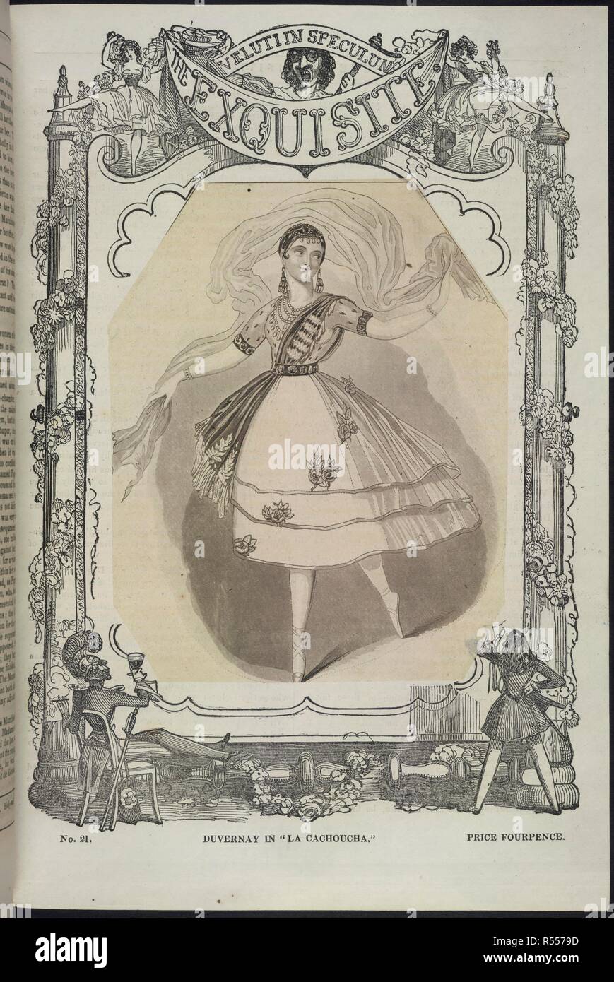 Pauline Yolande Marie Loiuse Duvernay (1813-1894) a La Cacahoucha. Ritratto. La squisita. Una raccolta di racconti, di storie e saggi illustrati con numerose incisioni. Londra, [1842-44.]. Fonte: P.C.20.b.1-3 volume 1, pagina di fronte 240. Lingua: Inglese. Foto Stock