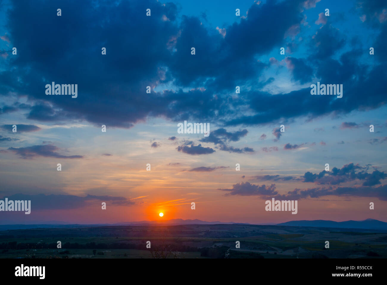 Cielo di tramonto. Foto Stock