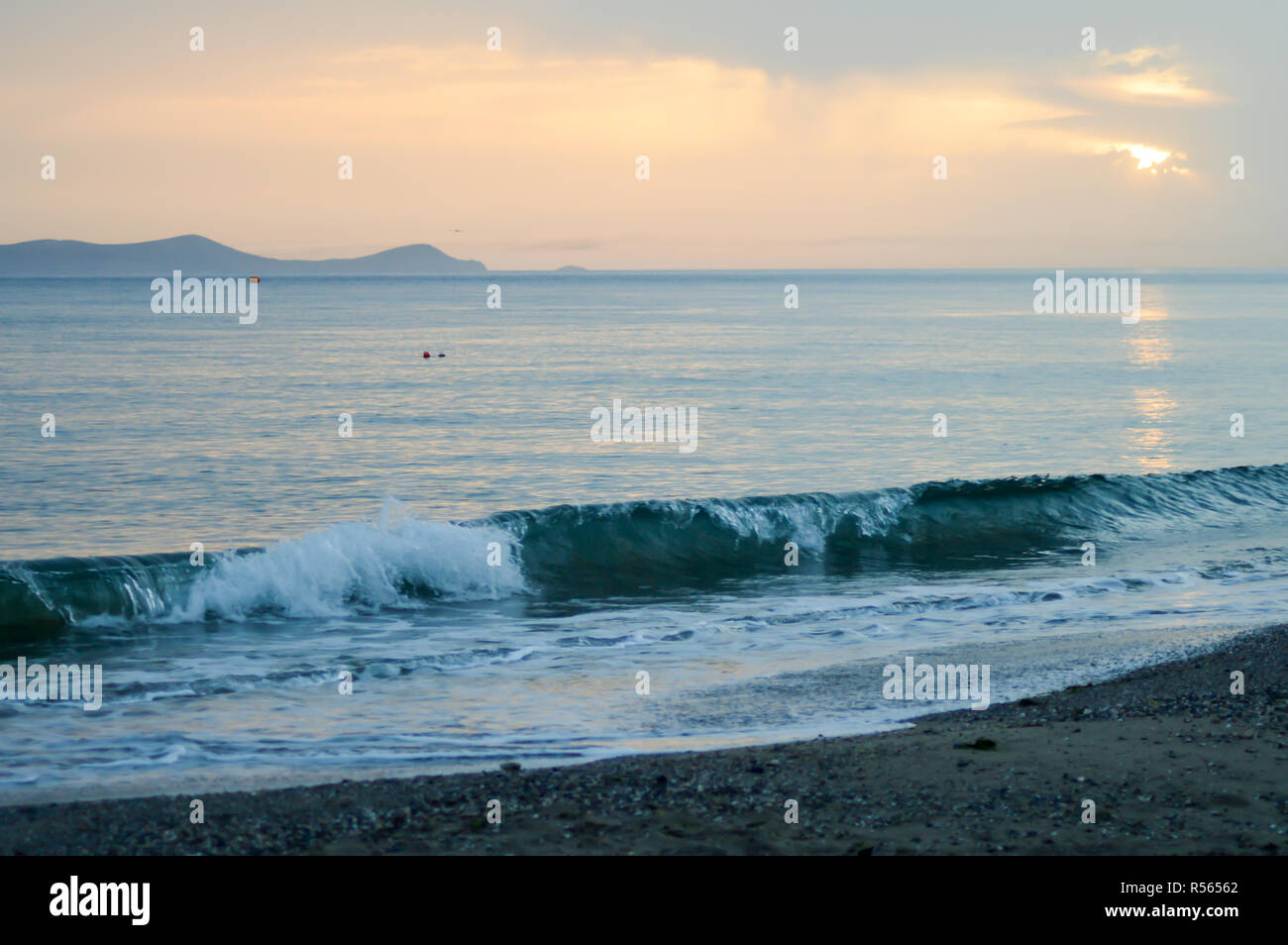 Alba sull'oceano a Amoudara Foto Stock