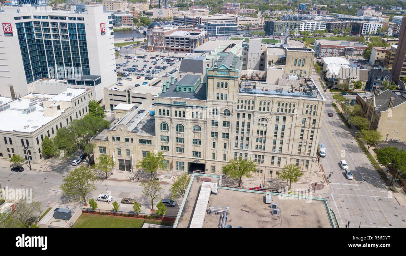 Blatz Brewery complesso e Valentin Blatz Brewing Company Edificio per uffici, Milwaukee, WI, Stati Uniti d'America Foto Stock