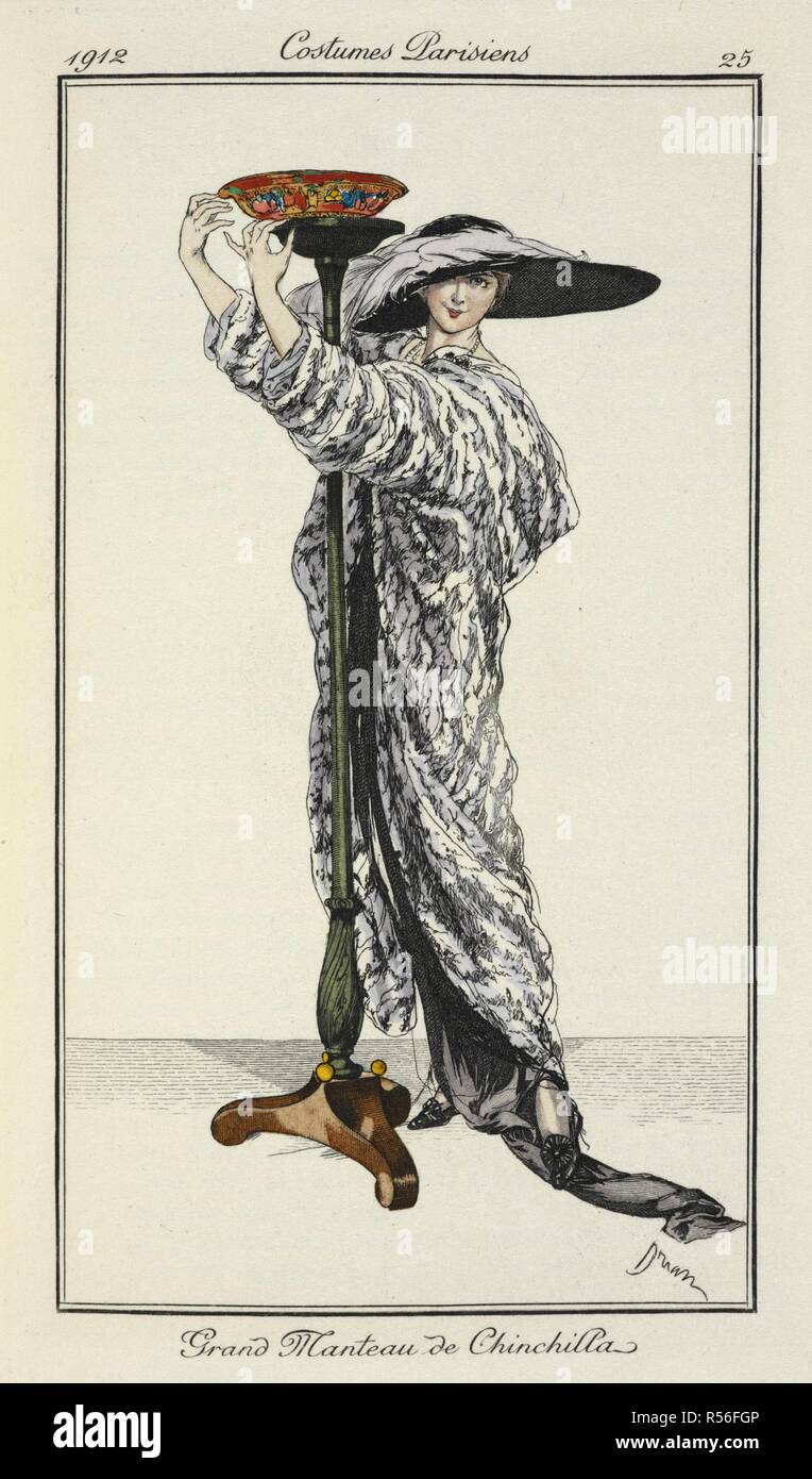 COPYRIGHT Etienne Drian (Francese, 1885-1961). Journal des dames et des modes. [Con le piastre colorate.]. Parigi, 1912-14. Fonte: P.P.5242.DC, la piastra 25. Foto Stock